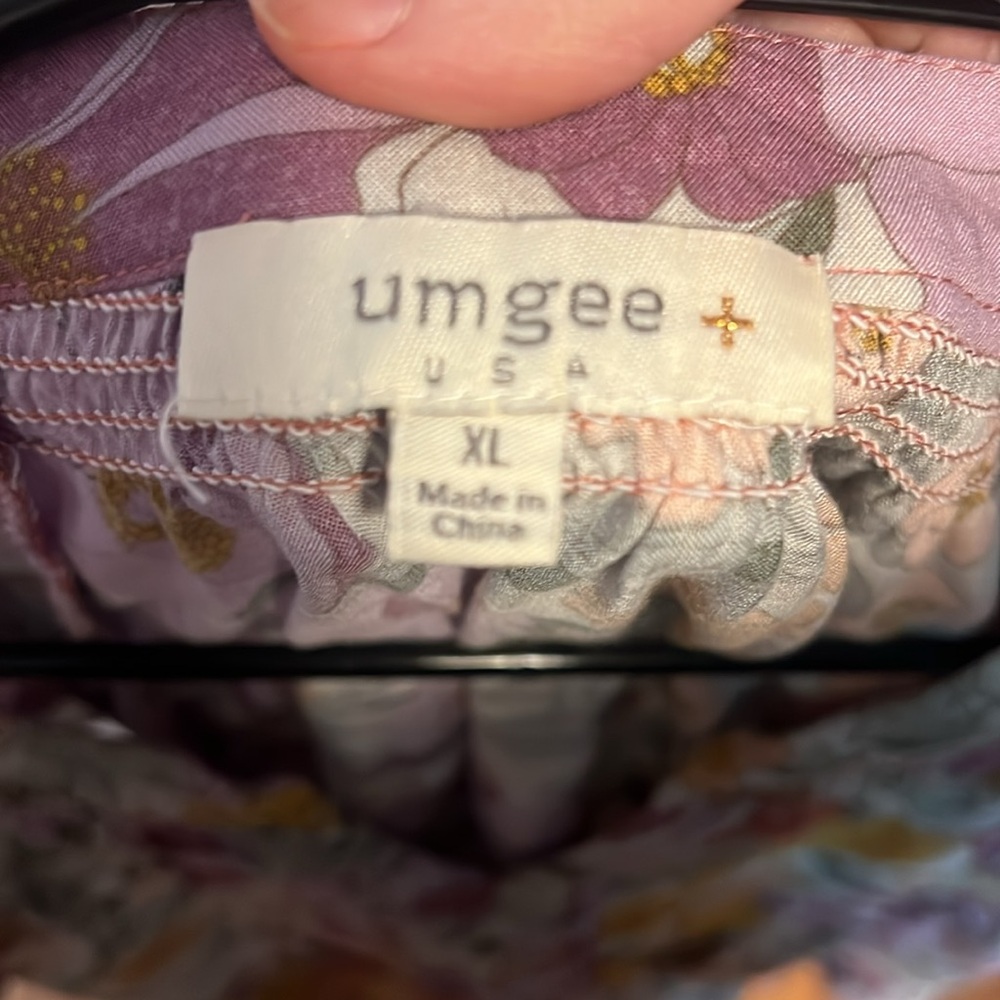 Umgee Floral Tiered Mini Dress in Lavender, Mustard & Rust - Picture 10 of 12